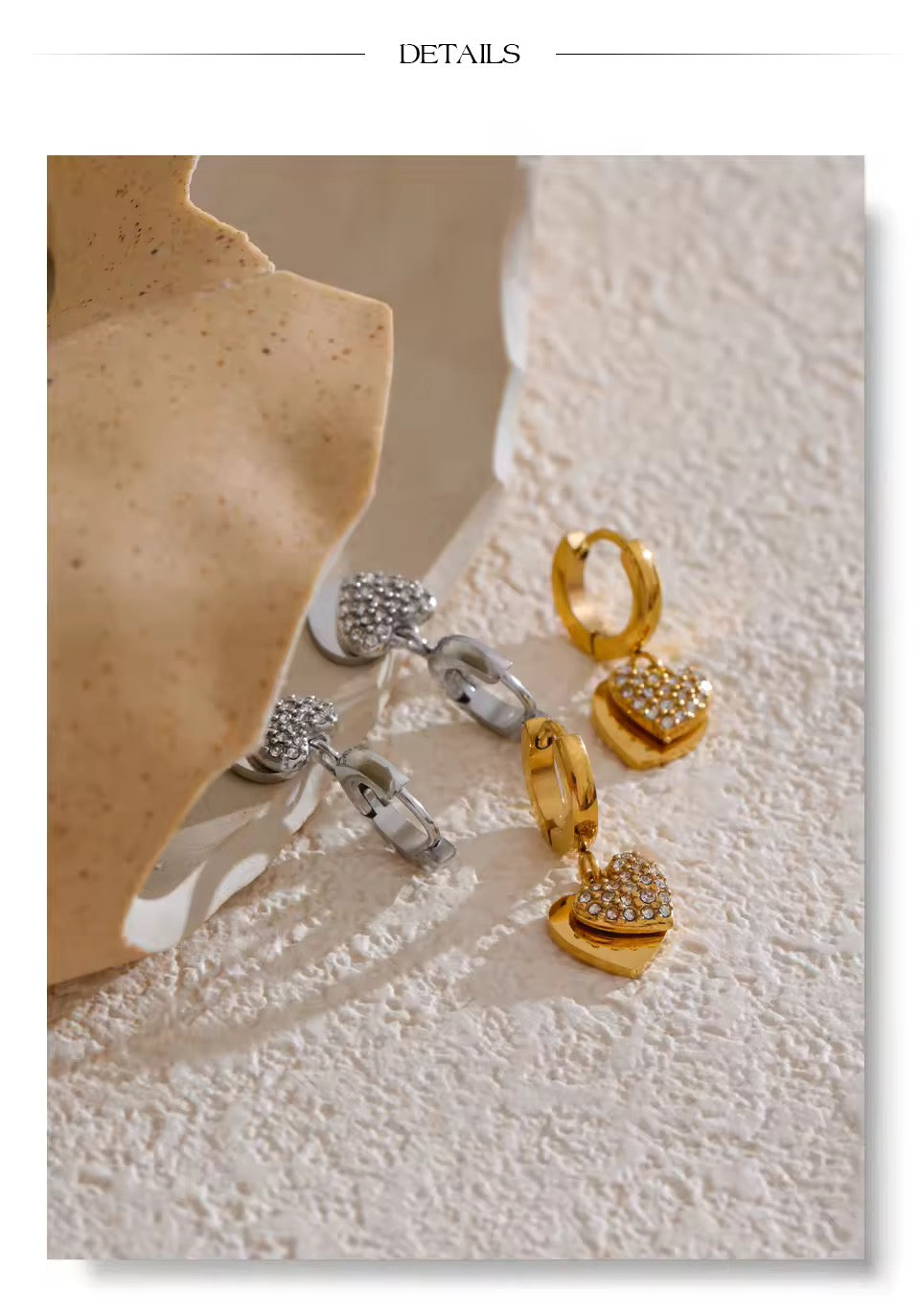 Double Heart Hoop Earrings