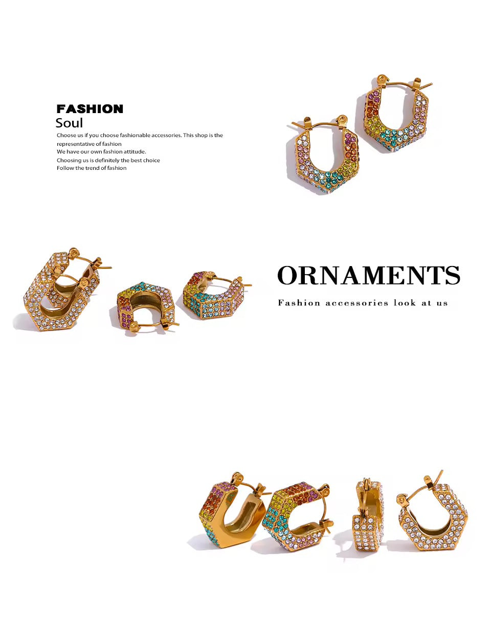 Shinny Hollow Hoop Earrings