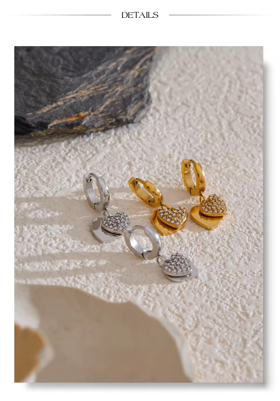 Double Heart Hoop Earrings