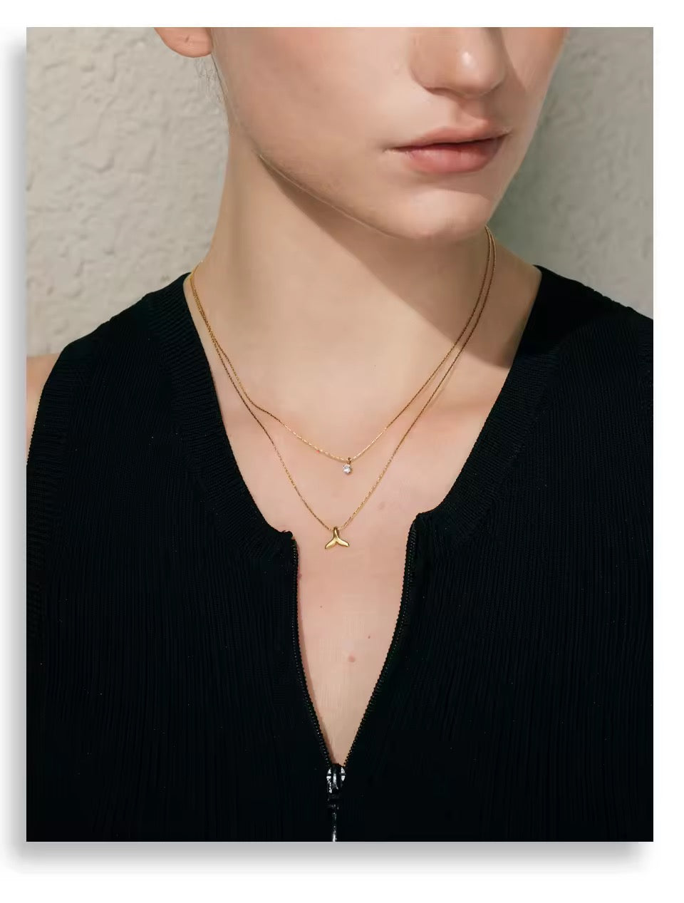 Aqua Double Layer Necklace