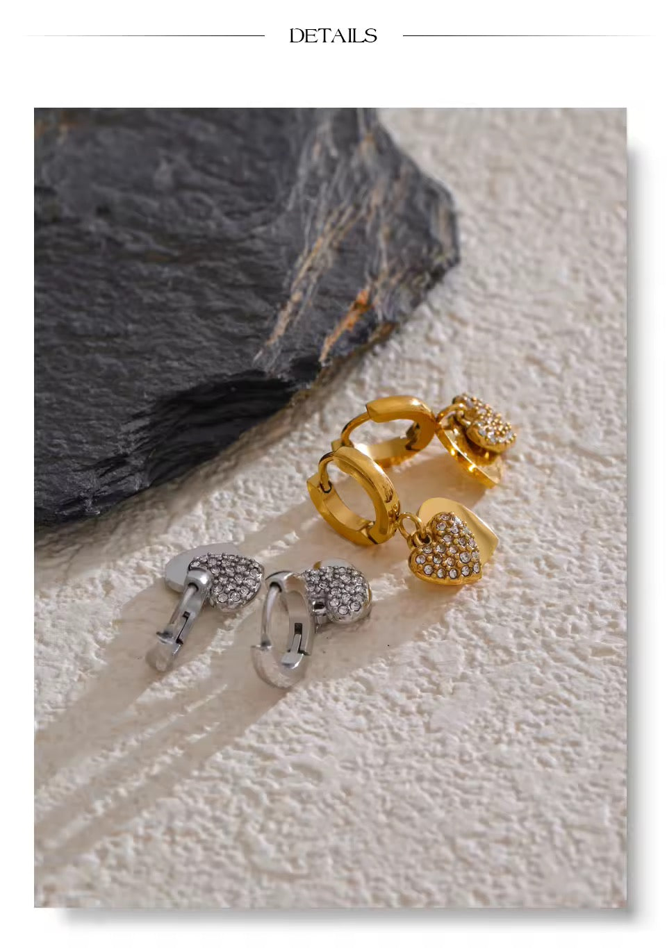 Double Heart Hoop Earrings