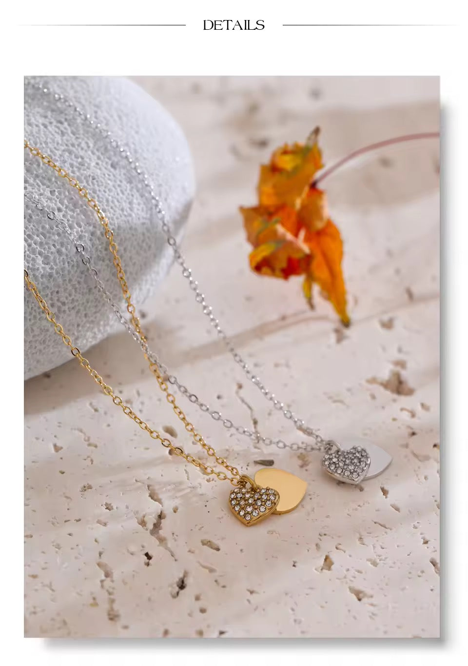 Double-Layer Heart Love Pendant Necklace