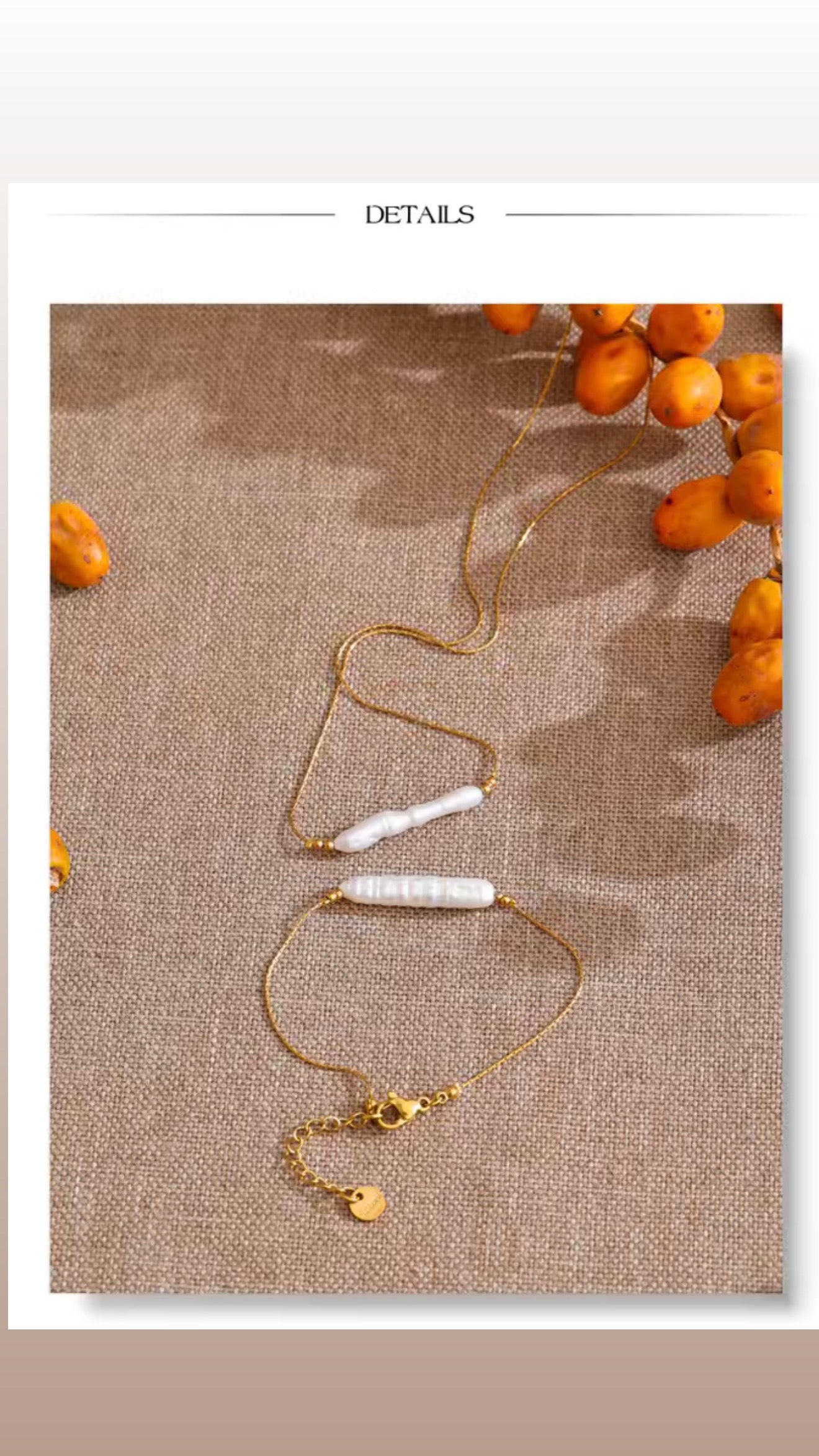 Pearl necklace and bracelet sets