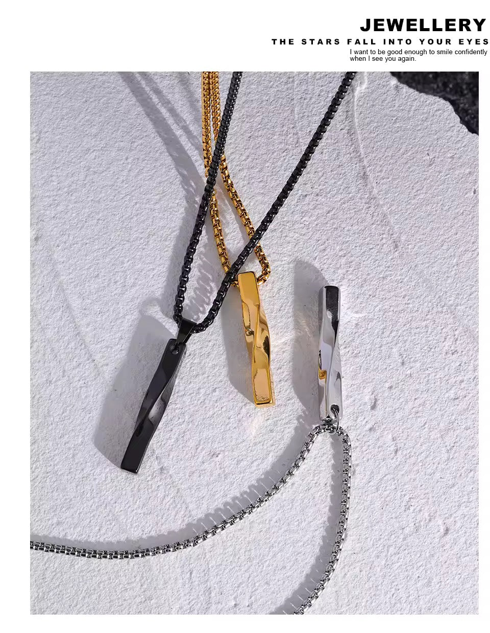 Men Basic Pendant Necklace