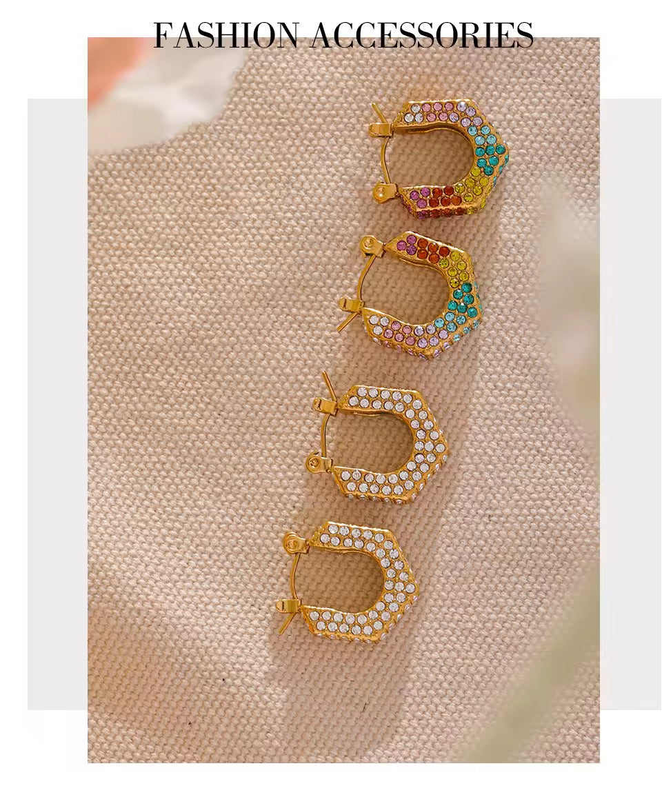 Shinny Hollow Hoop Earrings