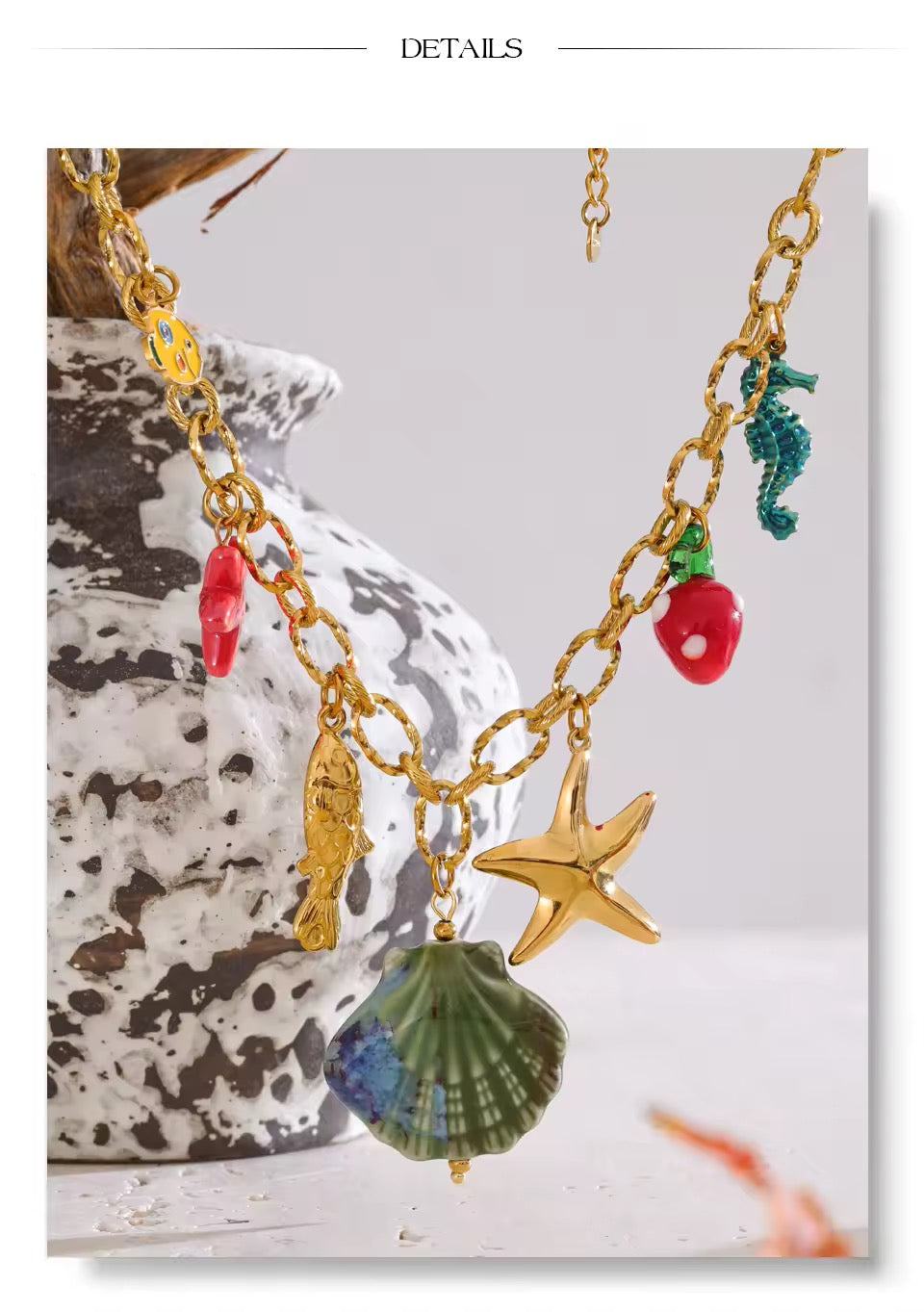 Shell Starfish Pendant Necklace