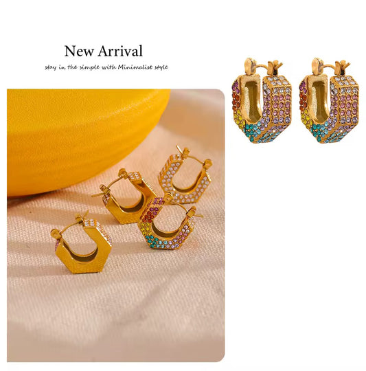 Shinny Hollow Hoop Earrings