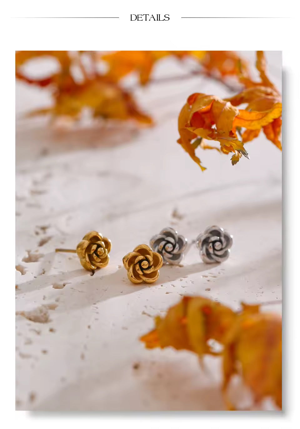 Necklace Bracelet Earrings Set Gold